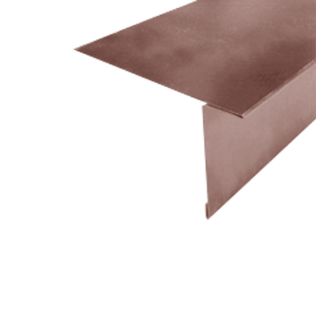 Карнизная планка KLF.01 (ФАЛЬЦ) 135*80 мм L=2 м GreenCoat Pural Matt BT SSAB (Zn 275) матовый RR 29 - красный