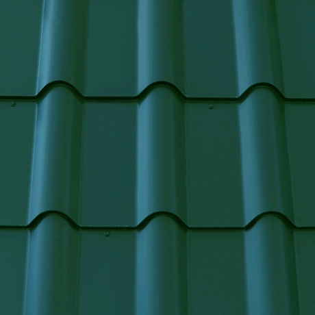 Лист 0,45 мм 3150*1180 Grand Line Металлочерепица Kamea Drap (Zn 100-140) RAL 6005 - зеленый мох