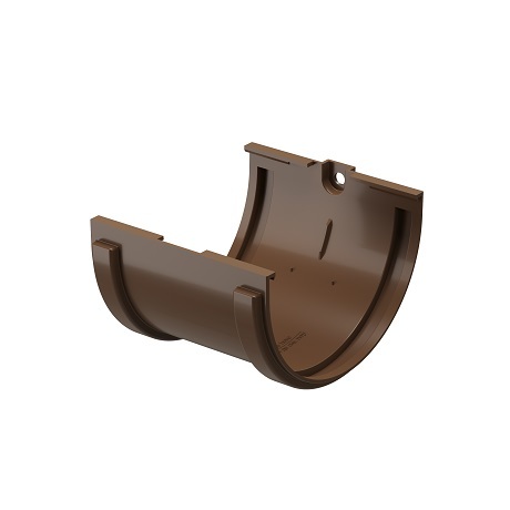 Соединитель желобов Docke Standard 120/80 мм светло-коричневый