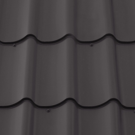 Лист 0,5 мм 1200*1180 Металлочерепица T05 полиэстер (Zn 140) глянцевый RAL 7024 - серый графит