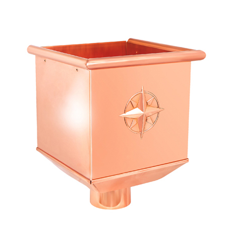 Воронка для одиночной установки Aquasystem CU-медь 125 (280)/90 мм Classic