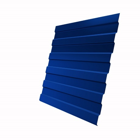 Лист 0,45 мм 2400*1200 Grand Line Профнастил C8-A (ЦФО,НН) PE-полиэстер (Zn 60-100) RAL 5005 - синий насыщенный