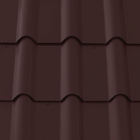 Лист 0,5 мм 4000*1180 Grand Line Металлочерепица Kamea GreenCoat Pural BT (Zn 275) RR 887 - коричневый шоколад
