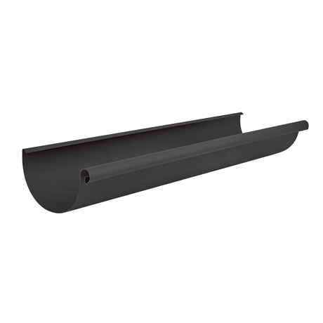 Желоб круглый L=3 м Aquasystem 125/90 мм МАТОВЫЙ RR 23 - т.серый