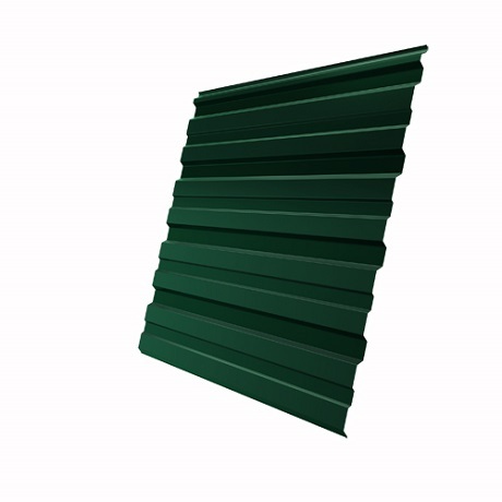Лист 0,5 мм 1850*1180 Grand Line Профнастил C10-B Satin (Zn 100-140) RAL 6005 - зеленый мох