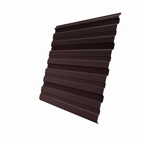 Лист 0,45 мм 4150*1180 Grand Line Профнастил C10-R PE-полиэстер (Zn 60-100) RAL 8017 - коричневый шоколад