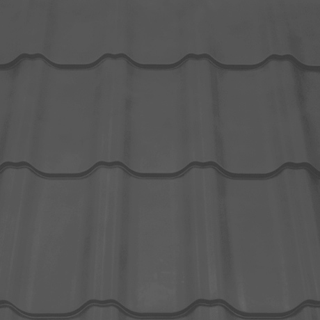 Лист 0,5 мм 4010*1210 Grand Line Металлочерепица Kvinta Plus 3D Satin Matt (Zn 180) RAL 7024 - серый графит