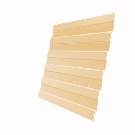 Лист 0,45 мм 2450*1200 Grand Line Профнастил C8-A (ЦФО,НН) PE-полиэстер (Zn 60-100) RAL 1014 - слоновая кость