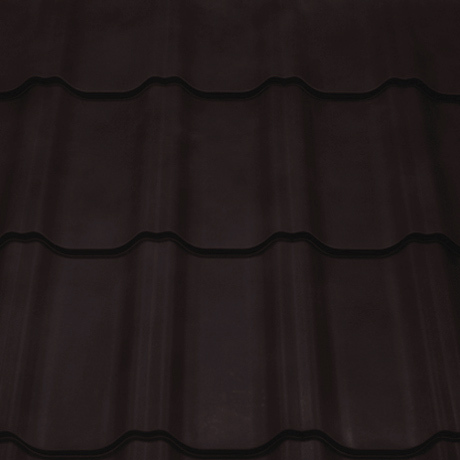 Лист 0,5 мм 1300*1210 Grand Line Металлочерепица Kvinta Plus Satin Matt (Zn 180) RAL 9005 - черный темный