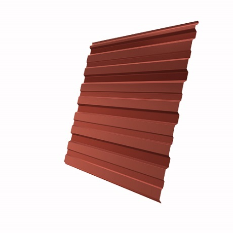 Лист 0,5 мм 2200*1180 Grand Line Профнастил C10-A Satin Matt (Zn 180) RAL 8004 - коричневая медь