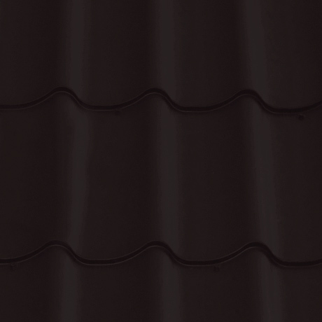 Лист 0,45 мм 2200*1180 Grand Line Металлочерепица Modern Drap (Zn 100-140) RAL 9005 - черный темный