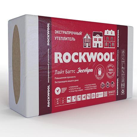 Утеплитель Лайт Баттс ЭКСТРА /ROCKWOOL/ (уп. 8 плит) 1000*600*50 (поставка на склад)