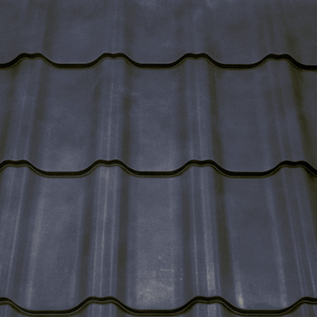 Лист 0,5 мм 500*1210 Grand Line Металлочерепица Kvinta Plus Satin (Zn 100-140) RAL 7024 - серый графит