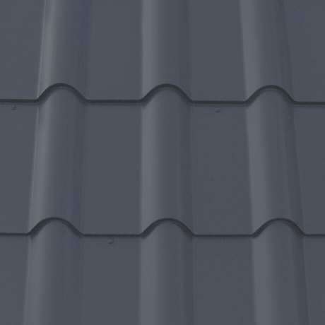 Лист 0,5 мм 4050*1180 Grand Line Металлочерепица Kamea Rooftop Бархат (Zn 180) RAL 7024 - серый графит