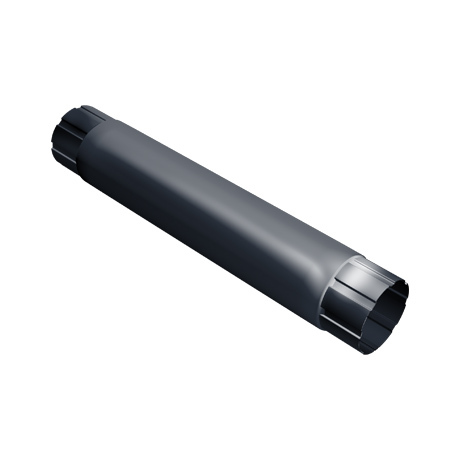Труба круглая L=1 м Grand Line 125/90 мм RAL 7024 - серый графит