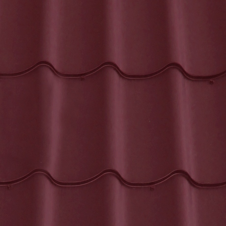Лист 0,4 мм 2600*1180 Grand Line Металлочерепица Modern PE-полиэстер (Zn 60-100) RAL 3005 - красное вино