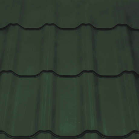 Лист 0,5 мм 2220*1210 Grand Line Металлочерепица Kvinta Plus GreenCoat Pural Matt BT (Zn 275) RR 11 - т.зеленый