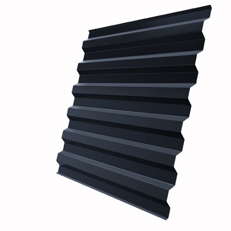 Лист 0,5 мм 1000*1040 Grand Line Профнастил C21-R (ЦФО) Satin Matt (Zn 180) RAL 7024 - серый графит
